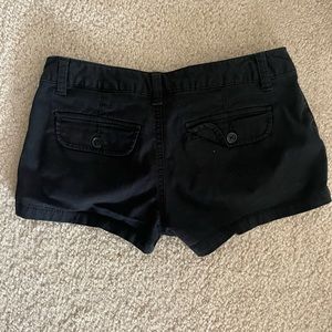 LOW RISE BLACK SHORTS